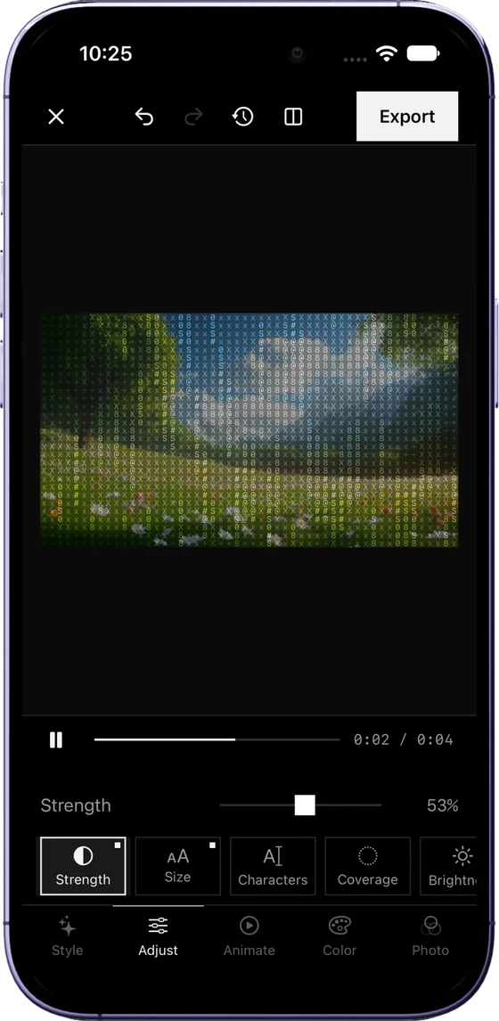 ASCII Studio screen