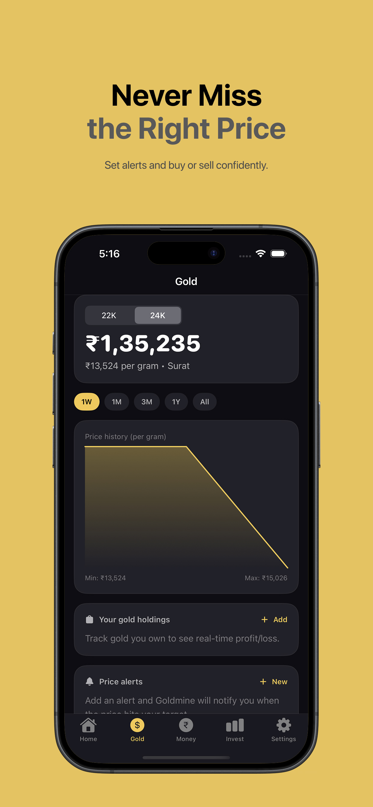 Goldmine screen