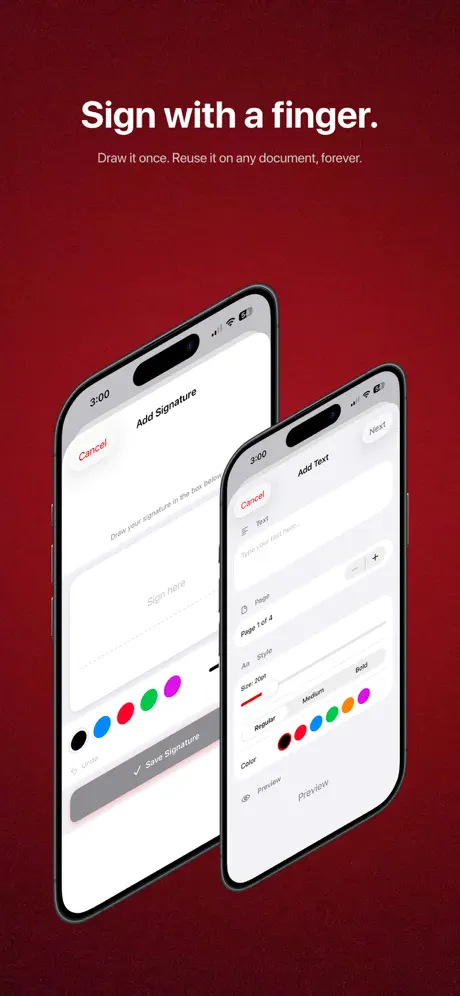 PDF Maker — sign with a finger