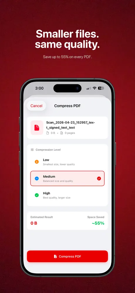 PDF Maker — smaller files, same quality
