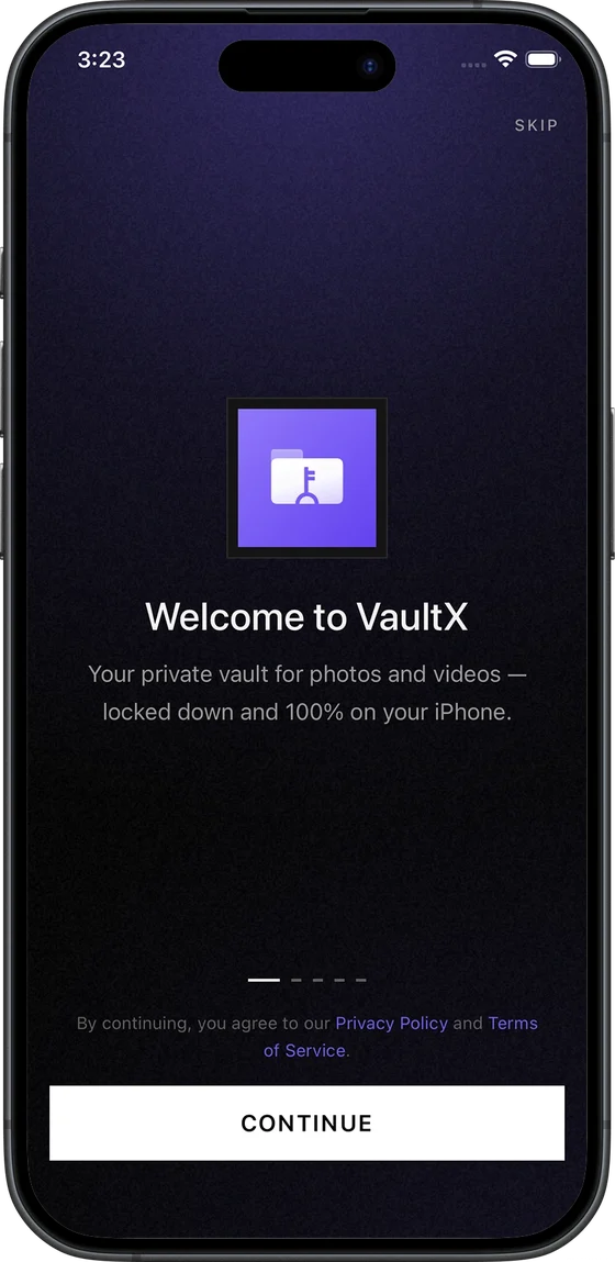 VaultX: Private from the first tap